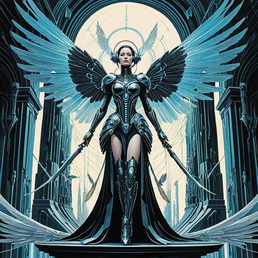 Biomechanical Cybernetic Winged Poet