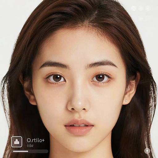 Young Woman Using Online Bald Filter