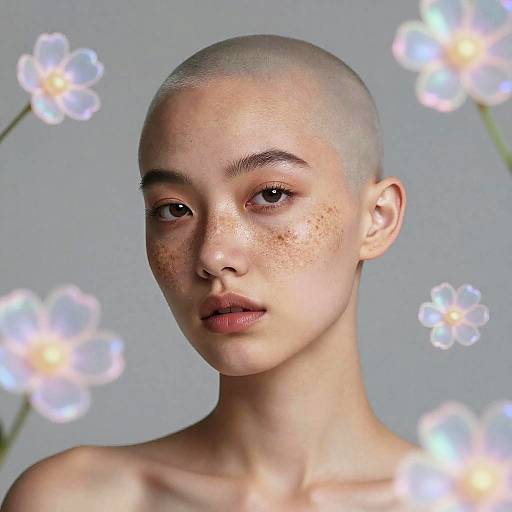 Ethereal Portrait with Glowing Freckles