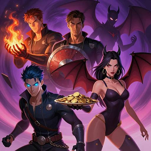 Dynamic Colorful Scene with Diverse Characters