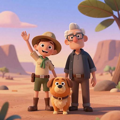 Joyful Adventure in a Desert Landscape