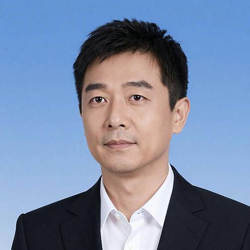 Elegant Portrait of Middle-Aged Asian Man