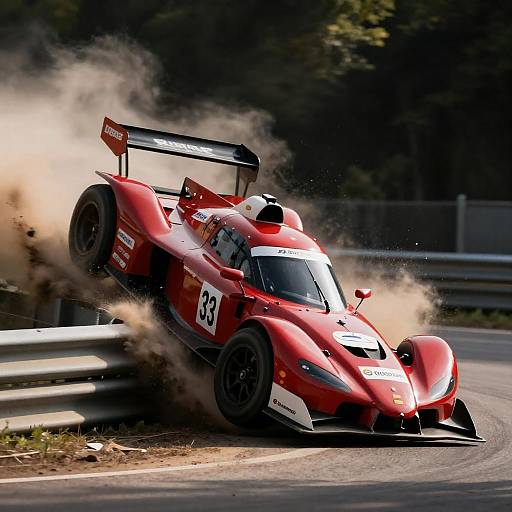 Dramatic Race Car Crash Capture