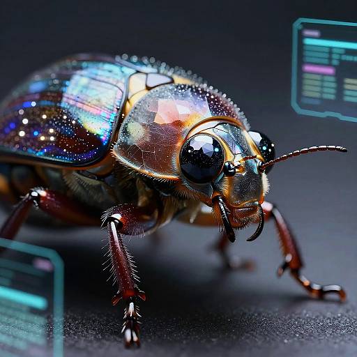 Futuristic Beetle Humanoid Portrait