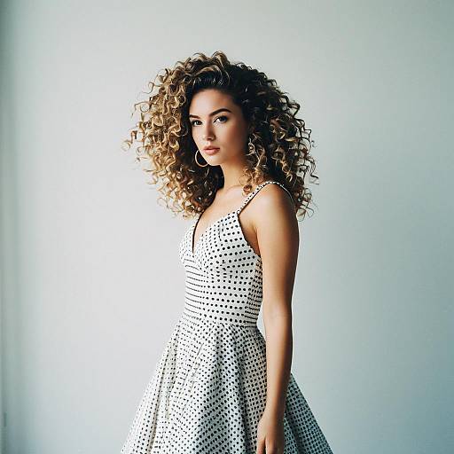 Chic Ringlet Curls on Fashion Influencer