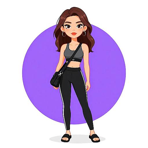 Sporty Chic Woman in Studio