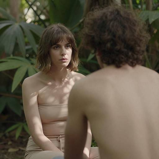 Intimate Sunlit Encounter in Nature