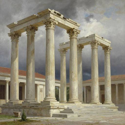 Columnas Jónicas en Plaza Histórica