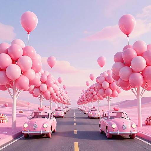 Whimsical Candy-Coated Fantasy Road