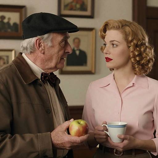 Vintage Photograph of Curious Duo