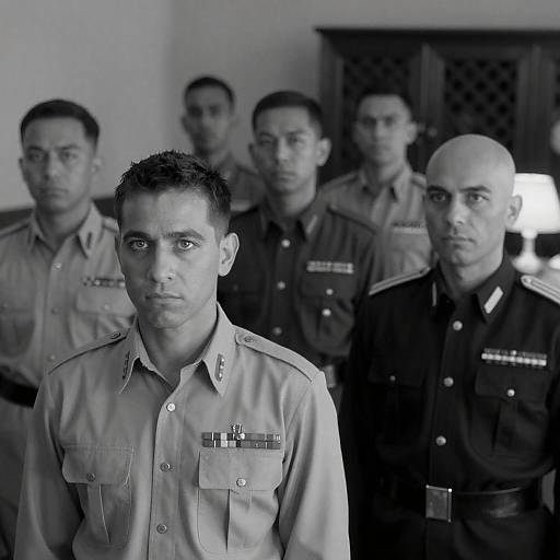 Intense Portrait of Military Brotherhood