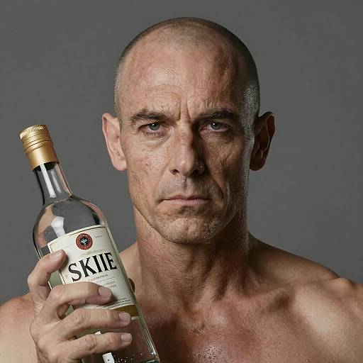 Epic Masculine Portrait with Gin Bottle