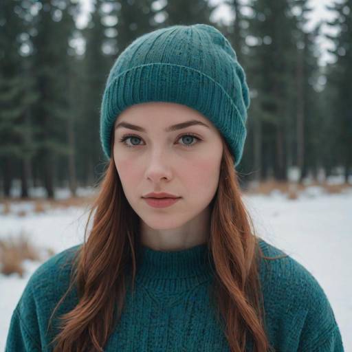 Serene Redhead Portrait in Snowy Setting