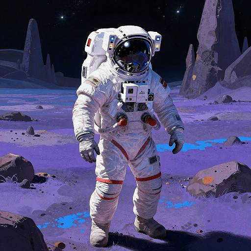 Astronaut Exploring Alien Planet