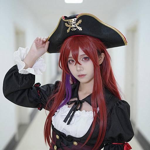 Pirate Style Portrait with Red Hair