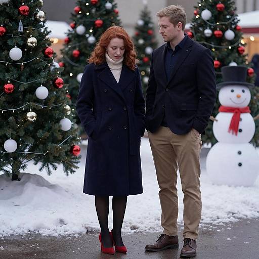 Romantic Christmas Outdoor Moment