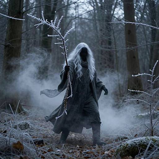 Winter Specter in Frostbitten Forest