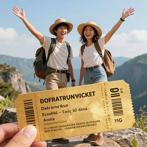 Joyful Travelers on Golden Ticket
