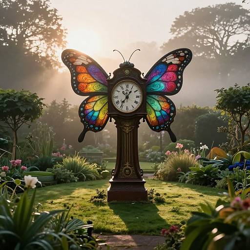 Surreal Insect's Dawn in Garden