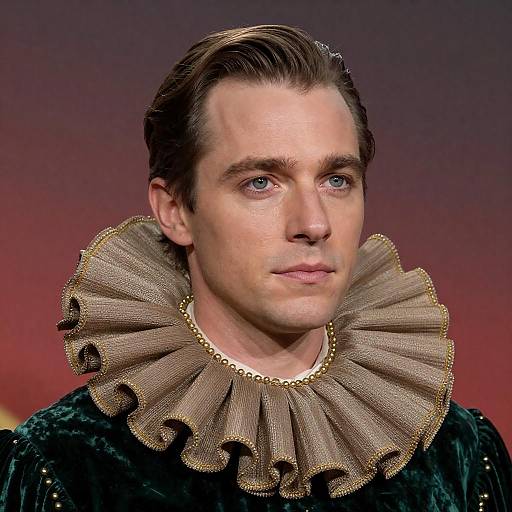 Regal Portrait of a Light-Skinned Man