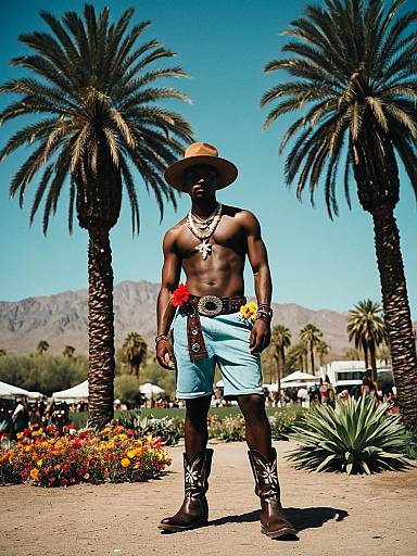 Coachella Vibes Male Costume Outdoors
