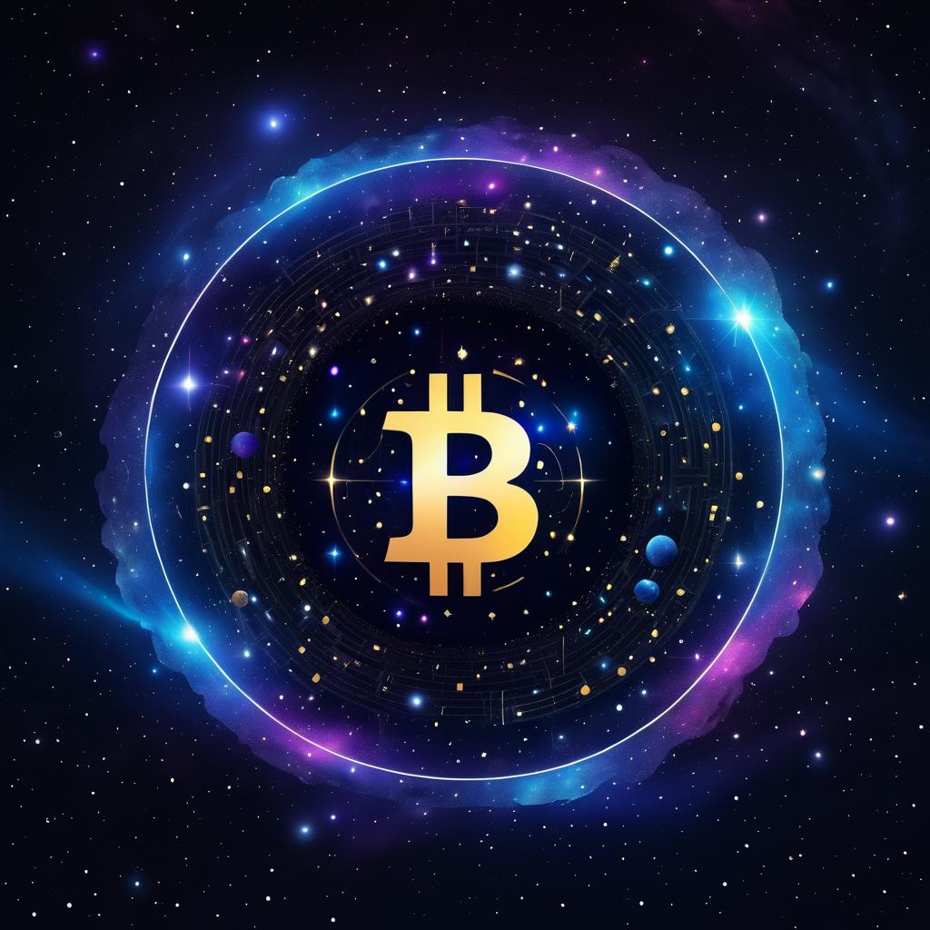 Cosmic Bitcoin: A Stellar Artwork