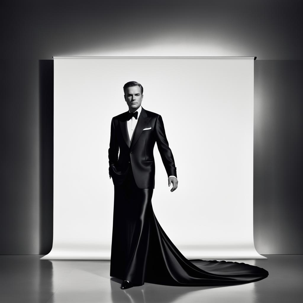 Elegant Evening Gown Portrait Editorial