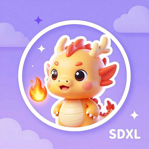 Playful Baby Dragon 3D Avatar