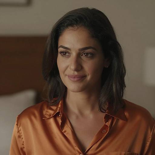 Warm Portrait of a Smiling Woman