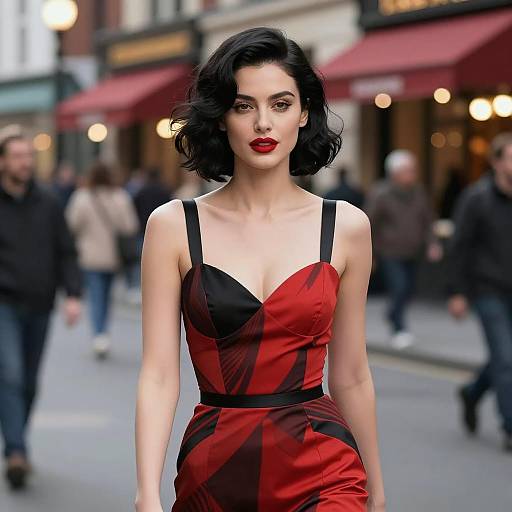 Elegant Cruella-Inspired Fashion Portrait