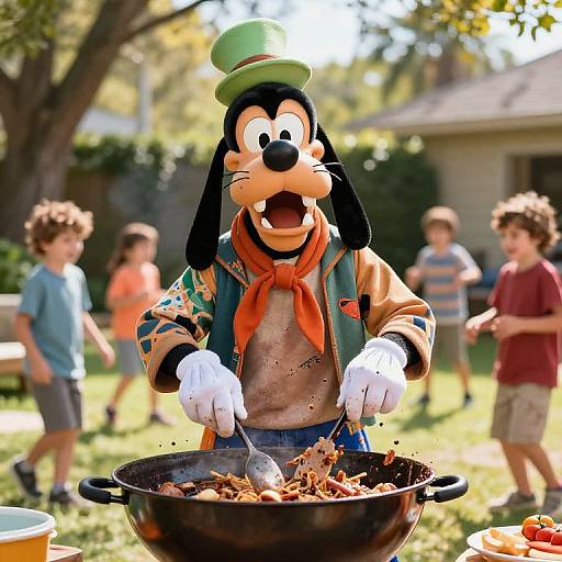 Goofy Uncle at Family Barbecue