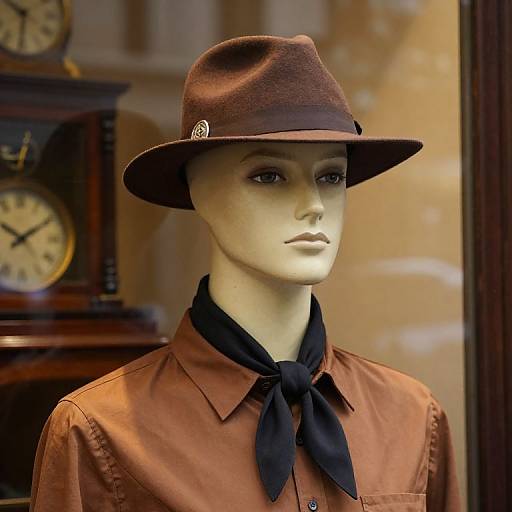 Vintage Mannequin in Fedora Hat