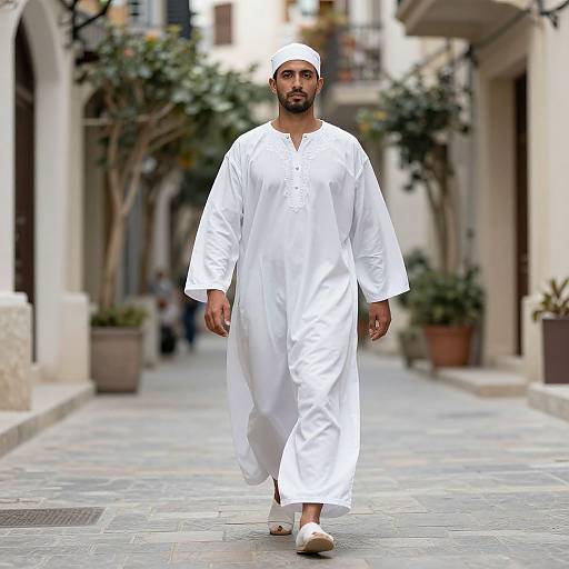 Greek Man in White Robe