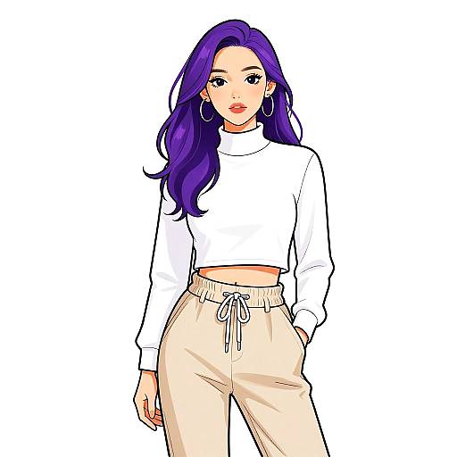 Casual Chic Woman in Joggers