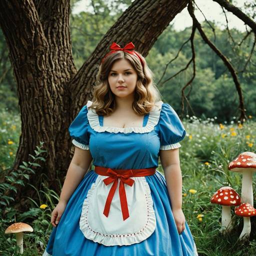 Plus Size Woman in Alice in Wonderland Costume