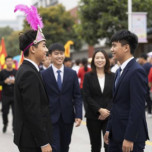 Joyful Outdoor Parade Celebration Scene