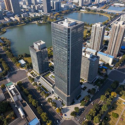 Stunning Aerial View of Modern Architecture