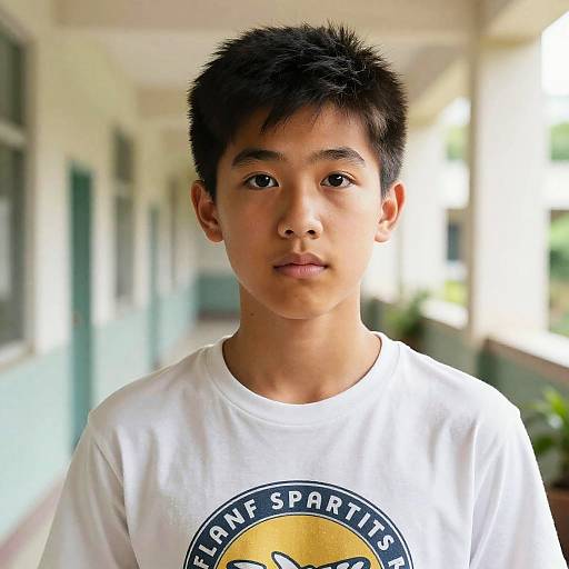 Vivid Close-Up of Teenage Boy