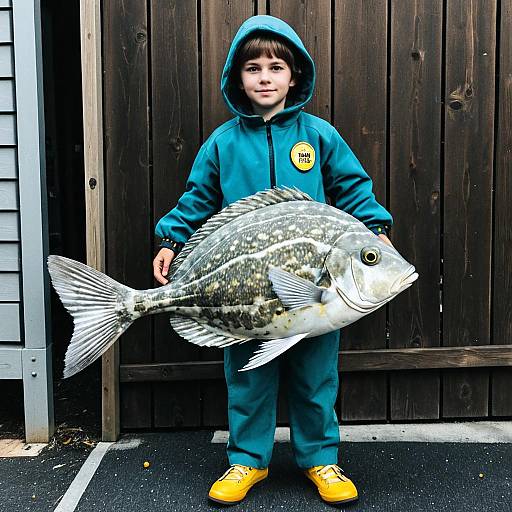 Realistic Male Flounder Costume Design