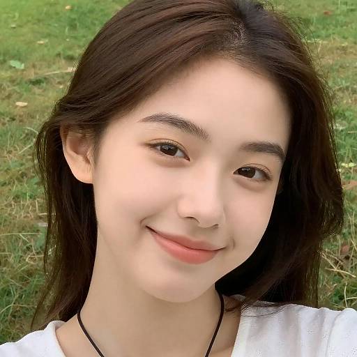 Radiant Close-Up of a Smiling Woman