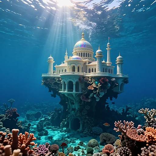 Surreal Underwater Palace Vista