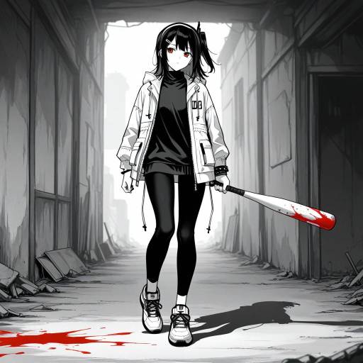 Mysterious Girl in Dramatic Atmosphere