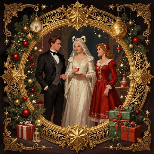 Elegant Christmas Festivity Artwork