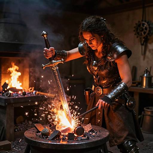 Valentina the Dwarf Blacksmith Forge
