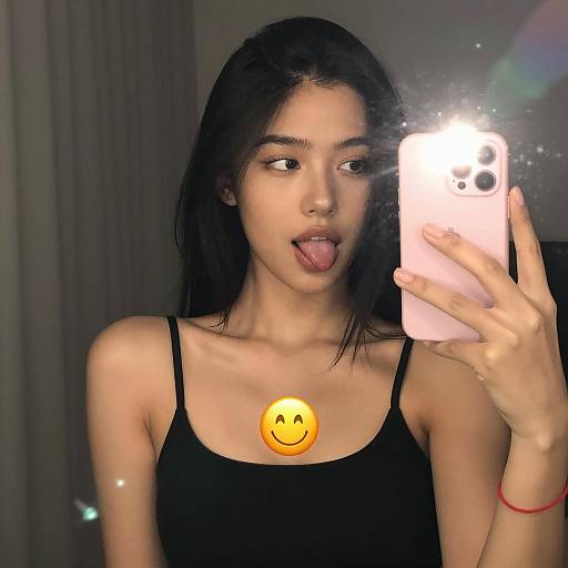 Mirror Selfie of Young Woman