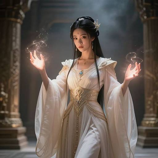 Sorceress in Ancient Temple