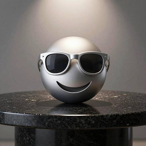 Matte Silver Sunglasses Emoji