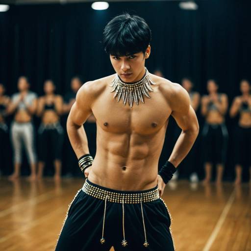 Striking Solo Male Dance Costume Portrait