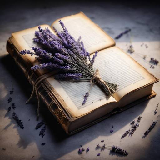 Ethereal Tome with Dried Lavender Accents Ethereal Tome with Dried Lavender Accents