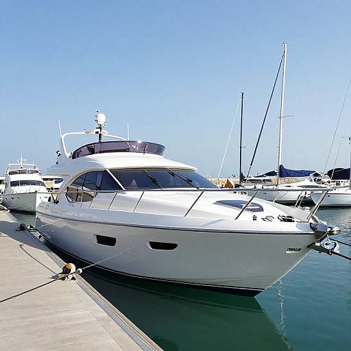 White Sea Ray 390 Yacht at Marina